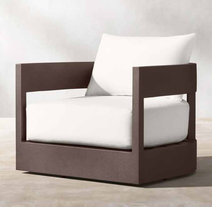 Balmain Aluminum Swivel Lounge Chair