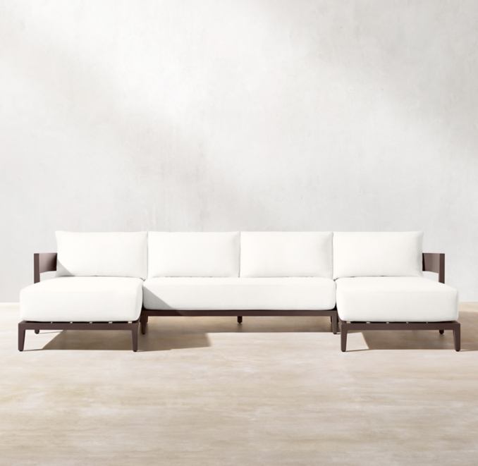 Balmain Aluminum UChaise Sectional