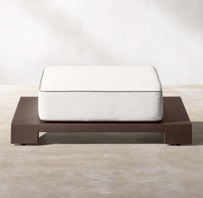 Olema Aluminum Ottoman
