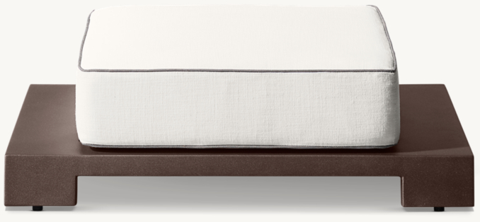 Olema Aluminum Ottoman | RH