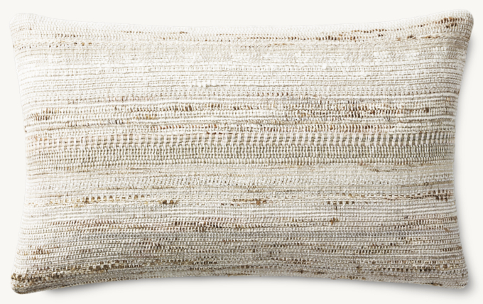 Alina Handwoven Space-Dyed Slub Pillow Cover - Lumbar