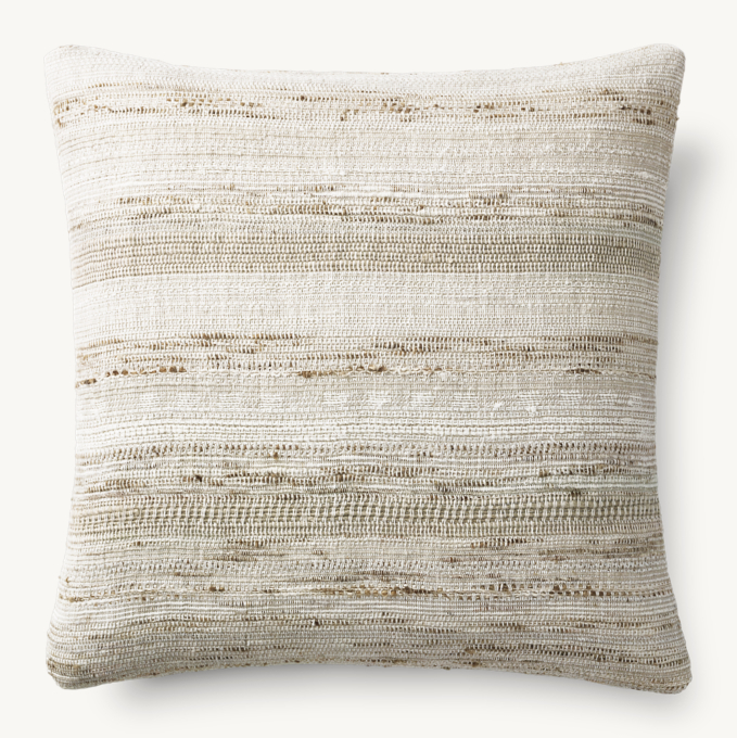 Alina Handwoven Space-Dyed Slub Pillow Cover - Square