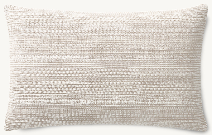 Alina Handwoven Solid Slub Pillow Cover - Lumbar