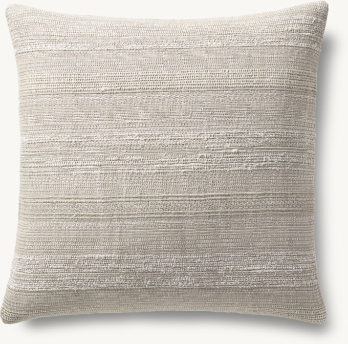 Alina Handwoven Solid Slub Pillow Cover - Square