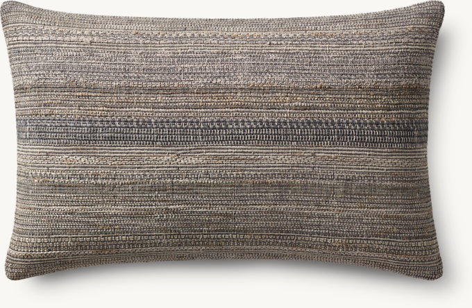 Alina Handwoven Space-Dyed Slub Pillow Cover - Lumbar