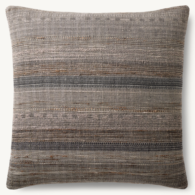 Alina Handwoven Space-Dyed Slub Pillow Cover - Square