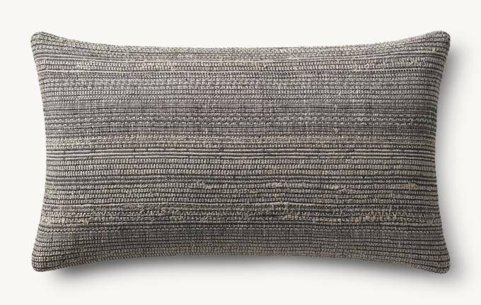 Alina Handwoven Solid Slub Pillow Cover - Lumbar