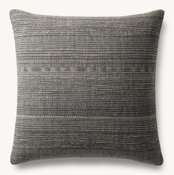 Alina Handwoven Solid Slub Pillow Cover - Square