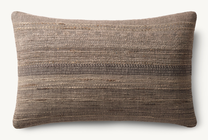 Alina Handwoven Space-Dyed Slub Pillow Cover - Lumbar