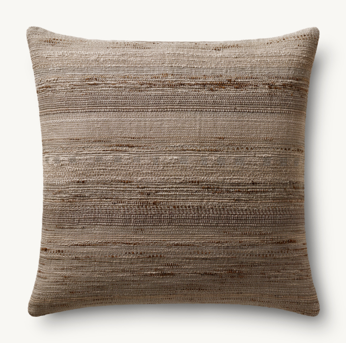 Alina Handwoven Space-Dyed Slub Pillow Cover - Square