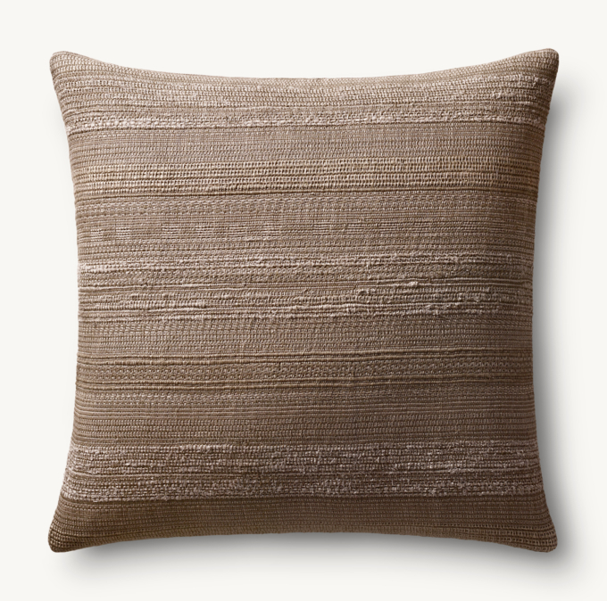 Alina Handwoven Solid Slub Pillow Cover - Square