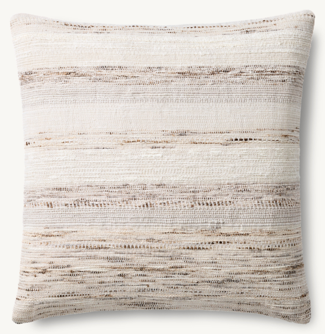 Alina Handwoven Space-Dyed Slub Pillow Cover - Square