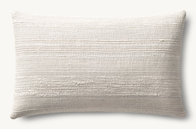 Alina Handwoven Solid Slub Pillow Cover - Lumbar