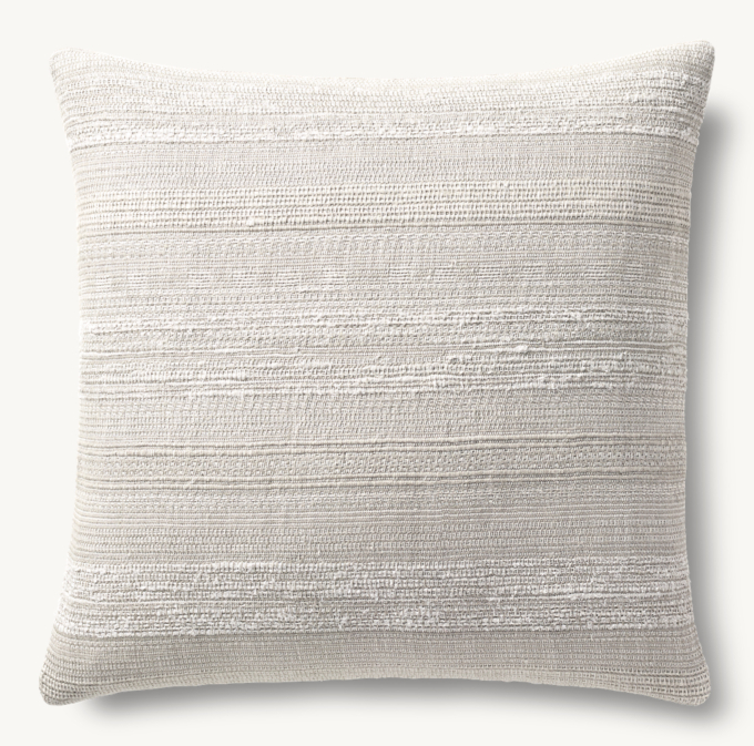 Alina Handwoven Solid Slub Pillow Cover - Square