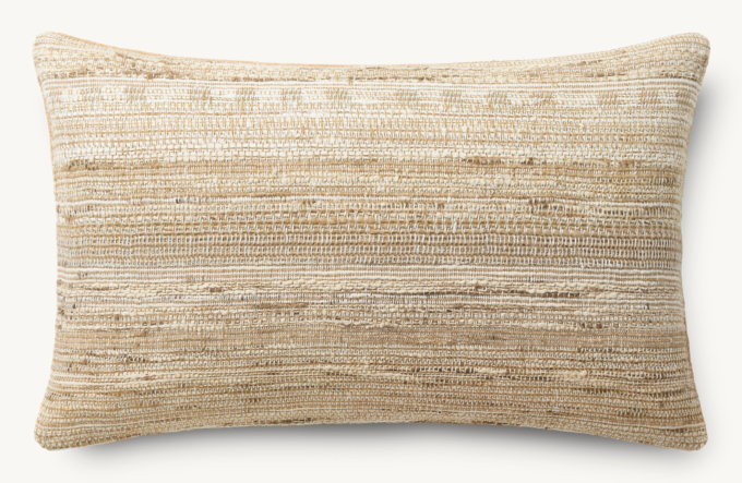 Alina Handwoven Space-Dyed Slub Pillow Cover - Lumbar