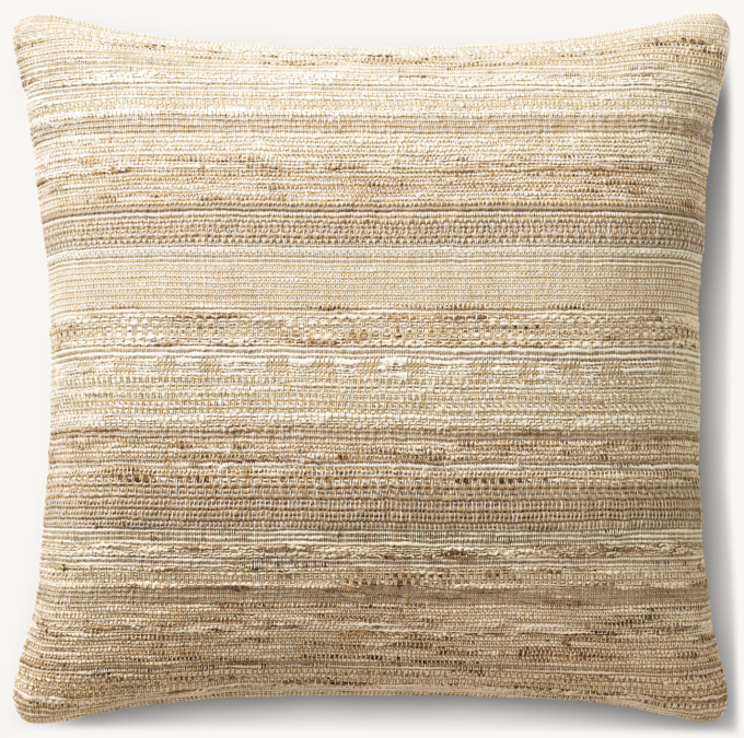 Alina Handwoven Space-Dyed Slub Pillow Cover - Square