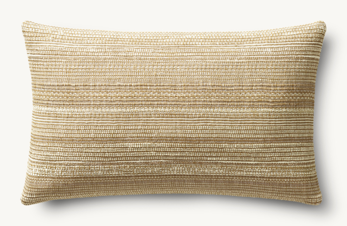 Alina Handwoven Solid Slub Pillow Cover - Lumbar