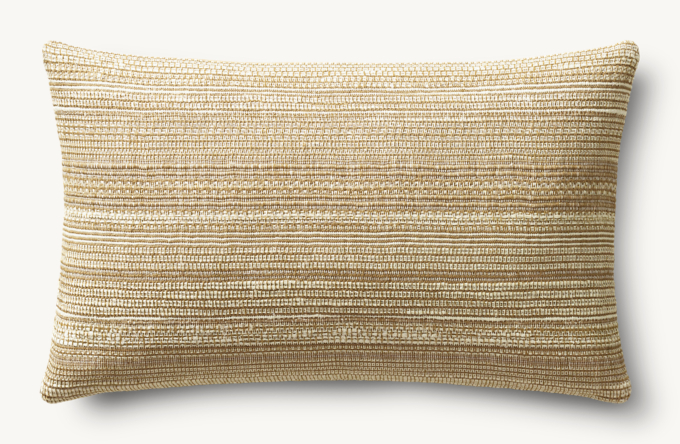 Alina Handwoven Solid Slub Pillow Cover - Lumbar