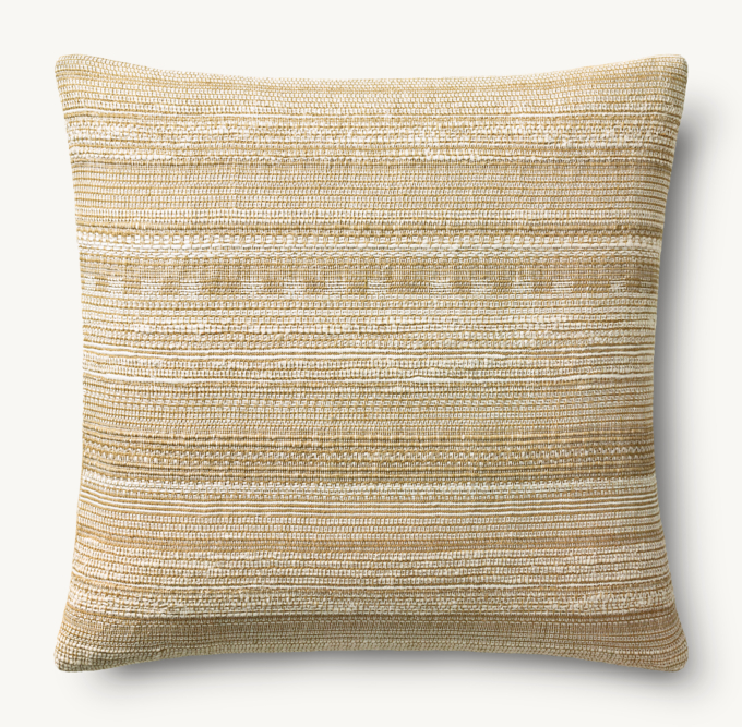 Alina Handwoven Solid Slub Pillow Cover - Square