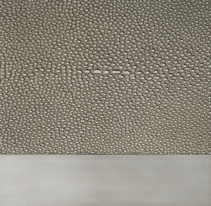 Shown in Fog Shagreen/Brushed Stainless Steel.