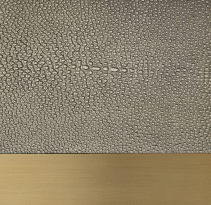 Shown in Fog Shagreen/Burnished Brass.