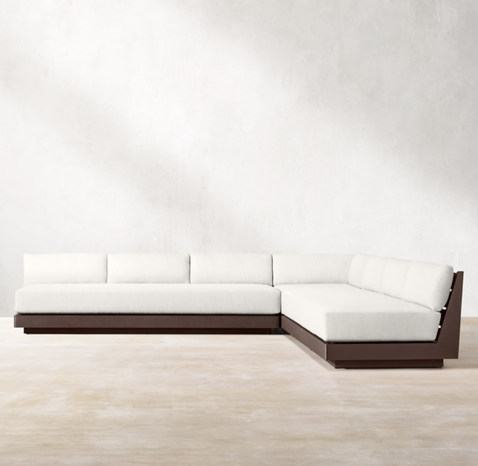 Maya Aluminum Modular LSectional with Corner Chair