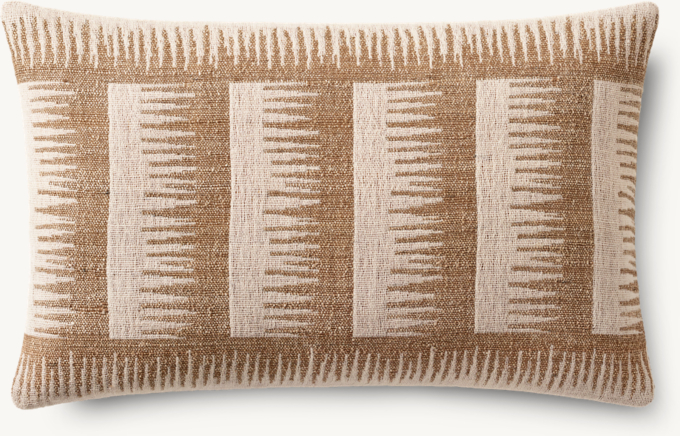 Naya Handwoven Sketched Pane Pillow Cover - Lumbar