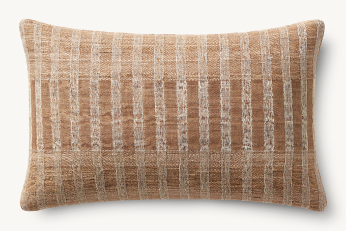 Naya Handwoven Double Band Stripe Pillow Cover - Lumbar