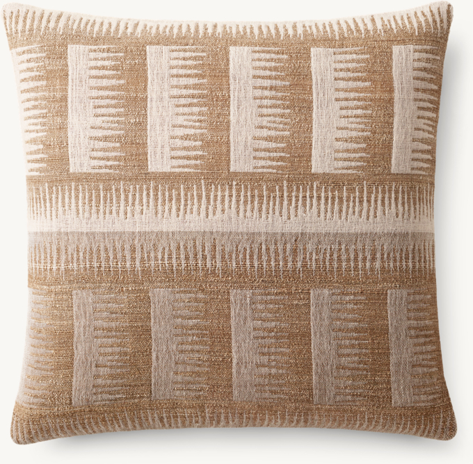 Naya Handwoven Sketched Pane Pillow Cover - Square