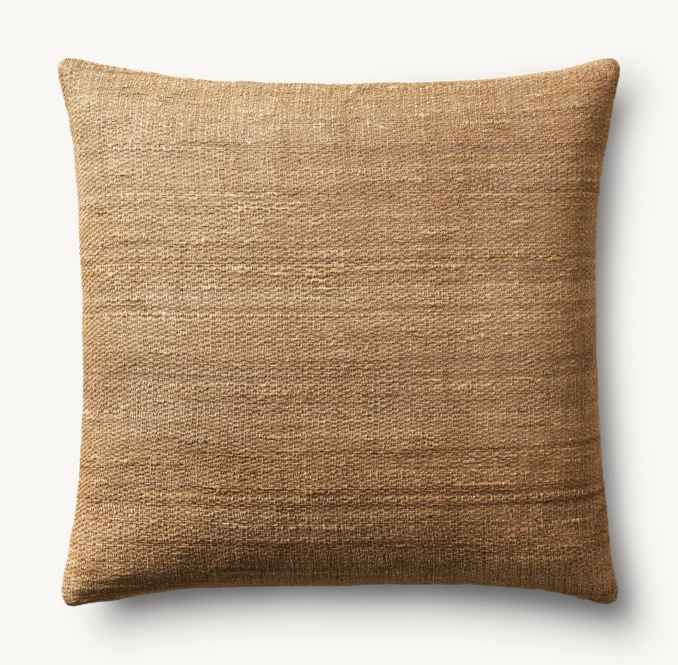 Overhead view of Naya Handwoven Textured Solid Pillow Cover - Square 
