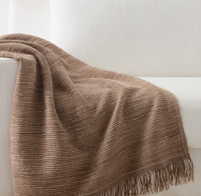 Naya Handwoven Ribbed Stripe Throw 