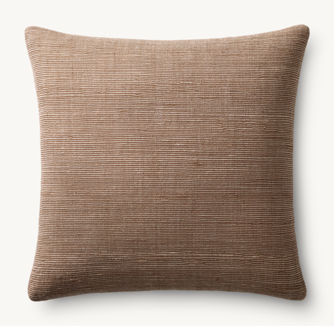 Naya Handwoven Ribbed Stripe Pillow Cover - Square