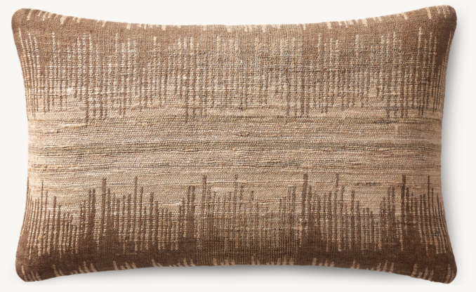 Overhead view of Naya Handwoven Abstract Pillow Cover - Lumbar 