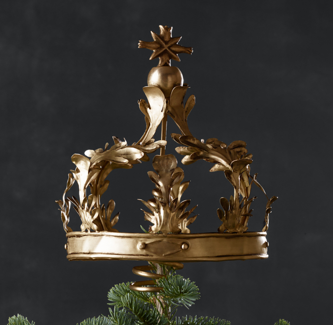 Crown Tree Topper Brass
