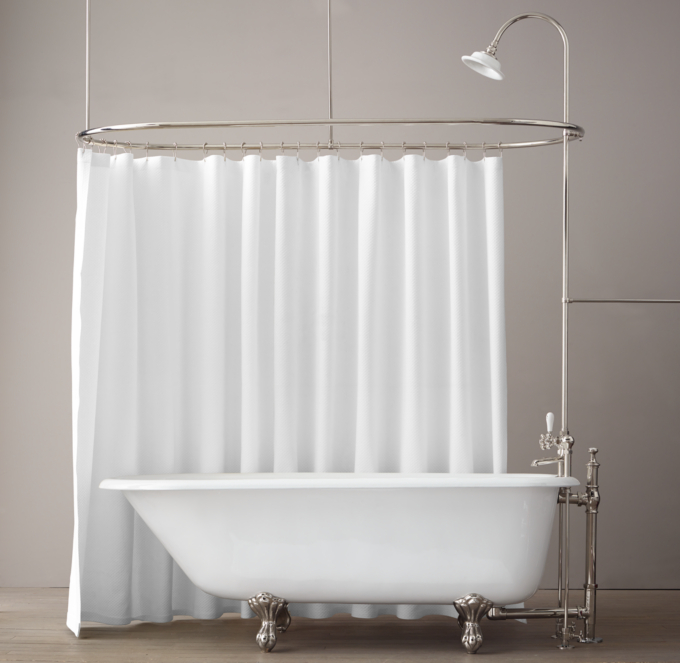 61" Classic Victorian Clawfoot Tub With Tubfill And Shower Converter