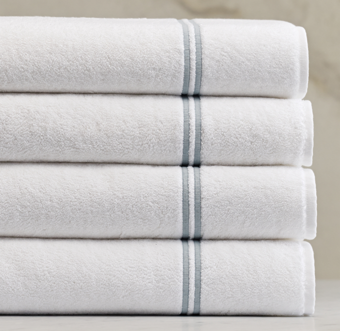 Hotel Satin Stitch Turkish Cotton Towel Collection