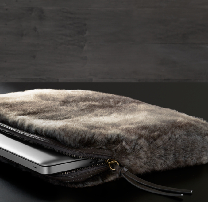 Luxe Faux Fur Laptop Case