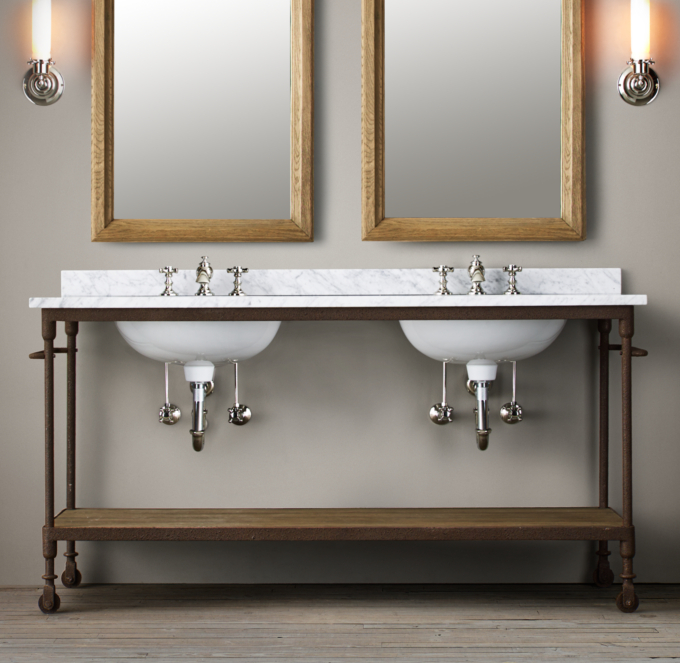 Dutch Industrial Double Washstand