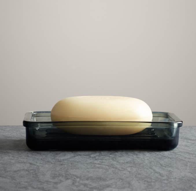 Pharmacy Smoke Glass Soap Dish