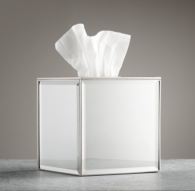 mirrored tissue box uk