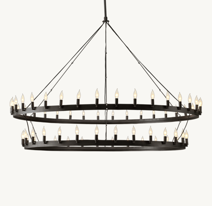 Camino Vintage Candelabra Two-Tier Chandelier 71\"