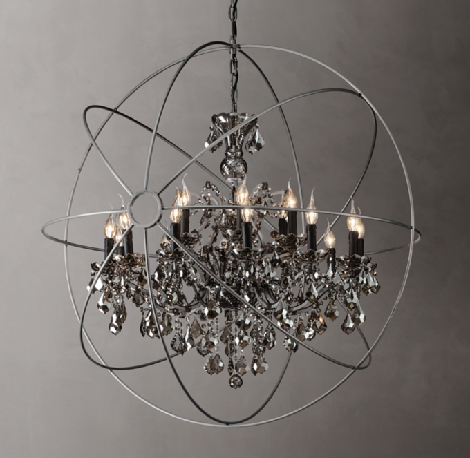 Foucault's Orb Crystal Chandelier 44"