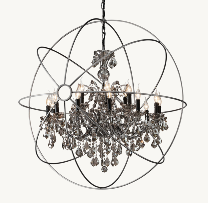 Restoration hardware foucault orb chandelier sales