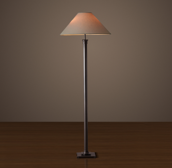 French Directoire Metal Column Floor Lamp