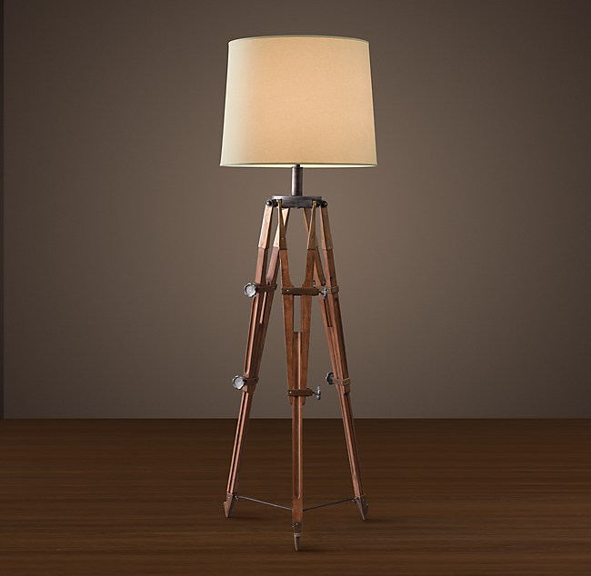Surveyor S Tripod Floor Lamp, Wooden Floor Lamps Canada