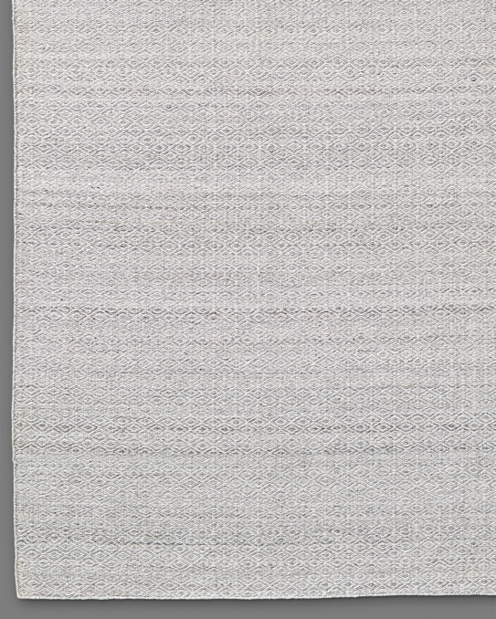 Double Diamond Flatweave Rug Silver
