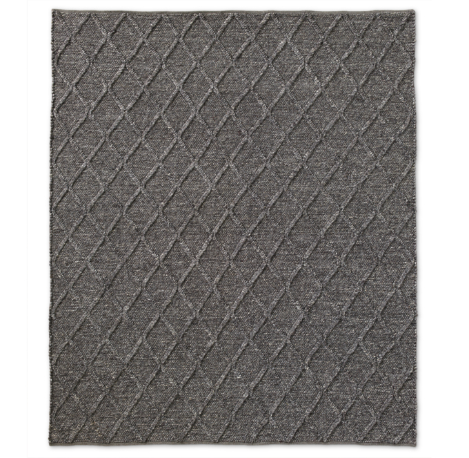 Braided Diamante Flatweave Rug - Graphite