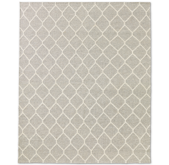 Honeycomb Flatweave Rug - Oatmeal/Ivory | RH