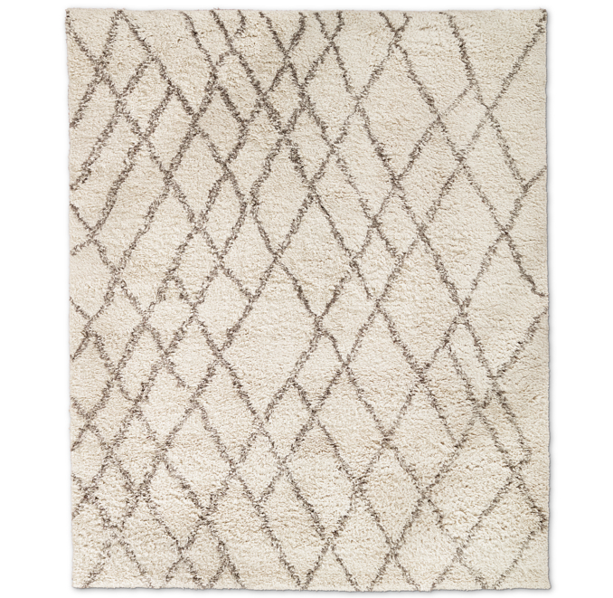 Noura Moroccan High-Pile Wool Rug | RH