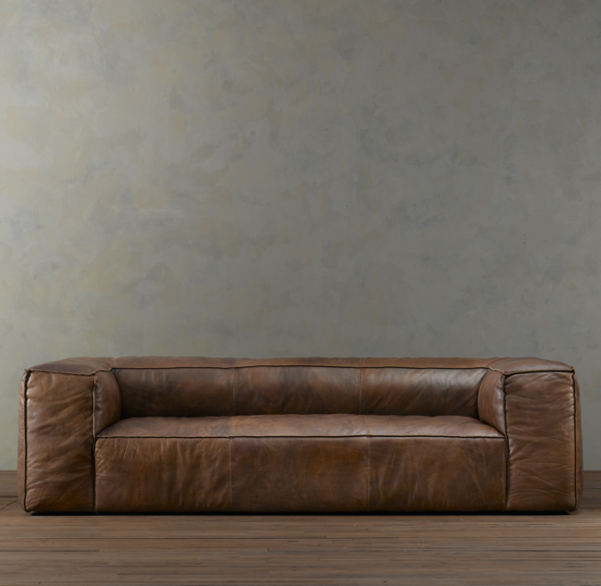 96" Fulham Leather Sofa
